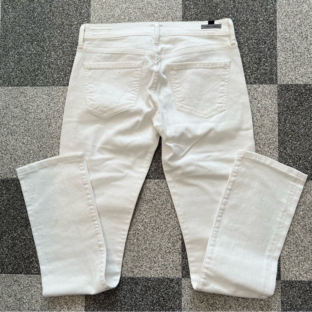 Citizens Of Humanity Ava Straight Leg White Denim Jeans- Waist 28" - Picture 11 of 12